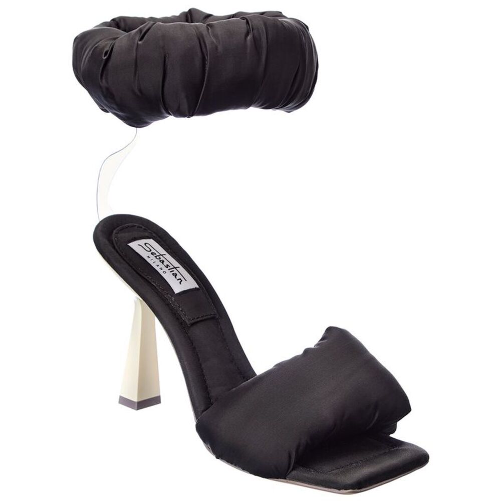 Sebastian Padded Strap Sandal, Black